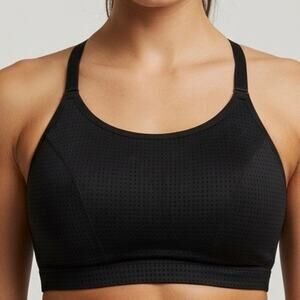 Lane Bryant LIVI Active Sports Bra Black Women’s Size 18 Strappy No Wire Comfort